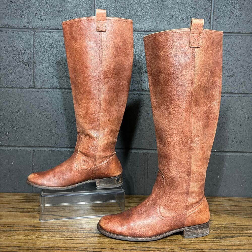 Vintage Lumiani Campus Style Boots Brown Leather Wide Calf Brazil Women’s 10 - Picture 2 of 8
